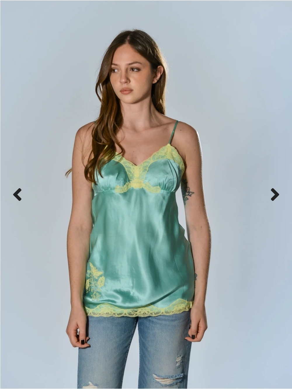 NWT Gold Hawk 100% Silk Tiffany Floral Appliqué Lace Cami Tank Top S romantic